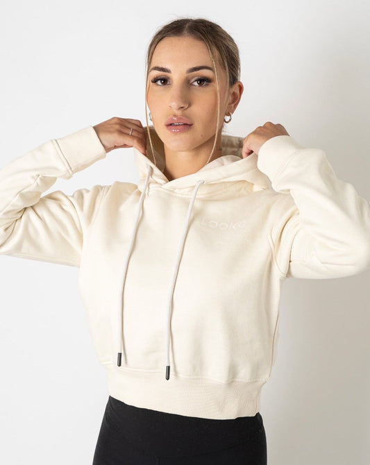 Crop Hoodie - Bone