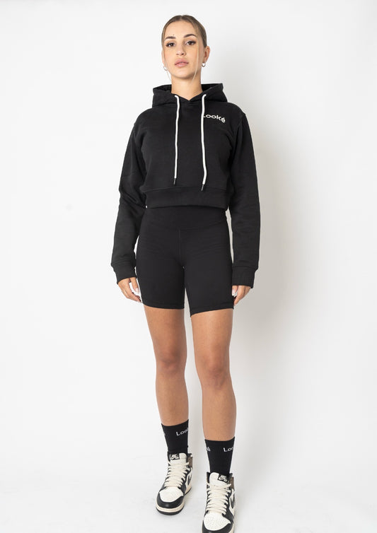 Crop Hoodie - Black