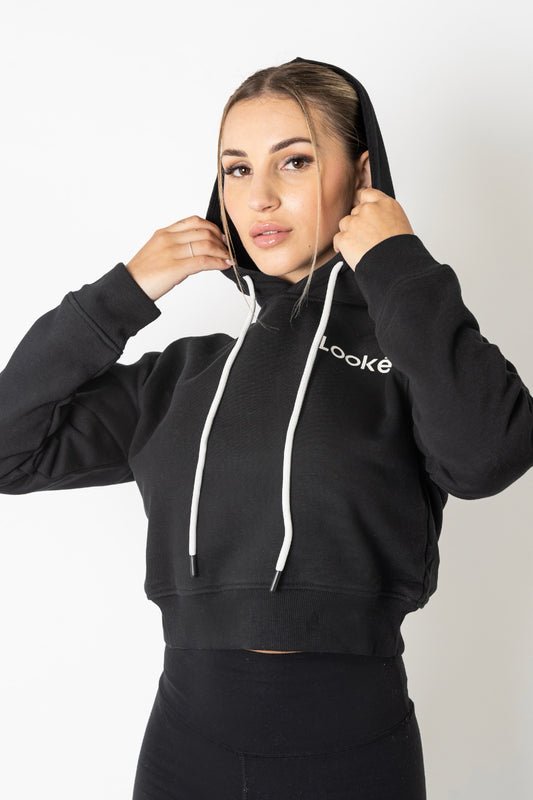 Crop Hoodie - Black