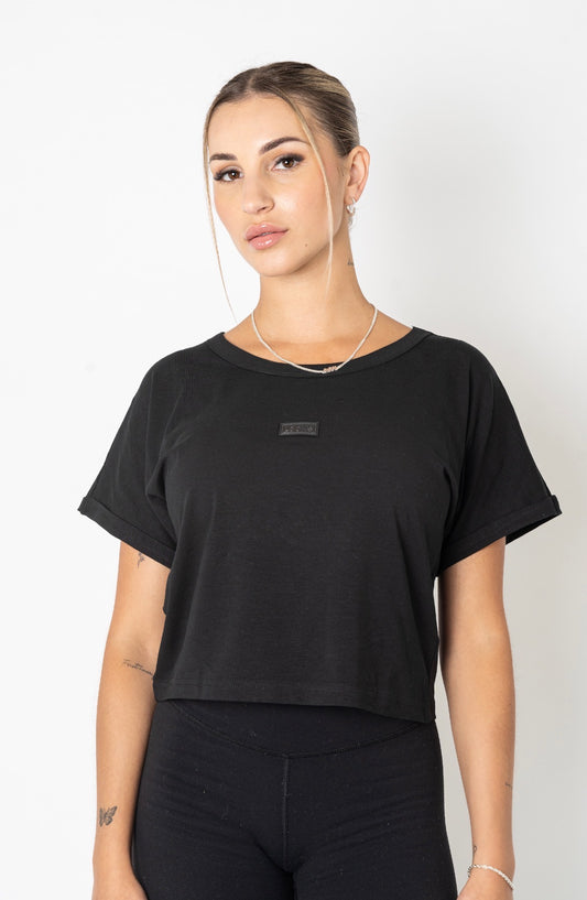 Women's Crop T-Shirt - Black