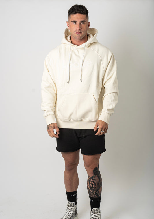 Men's Hoodie Rubber Print - Bone